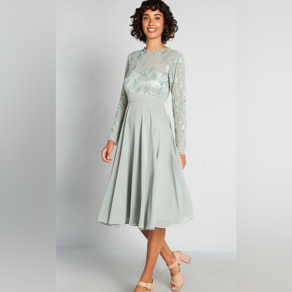 ModCloth wondering amongst dress uk 14/us 10 nwt retro cocktail  party dress